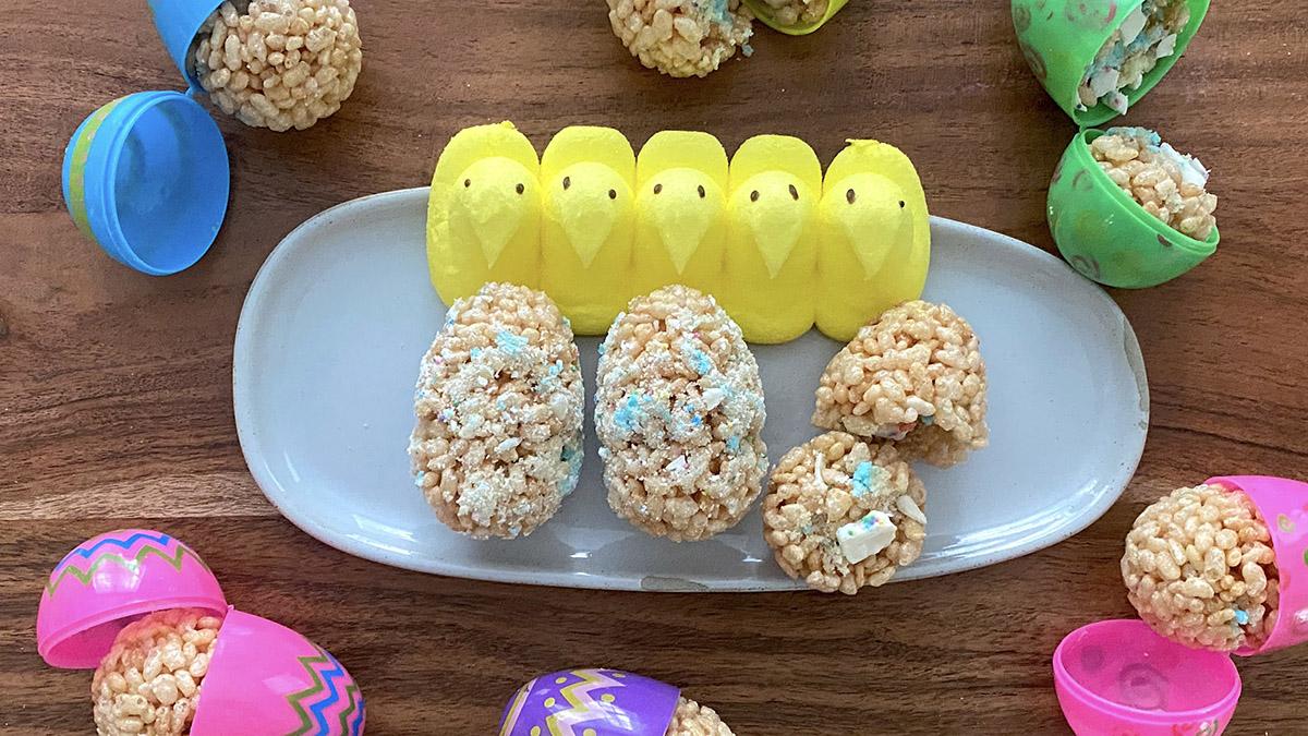 rice krispies easter Eggs finished