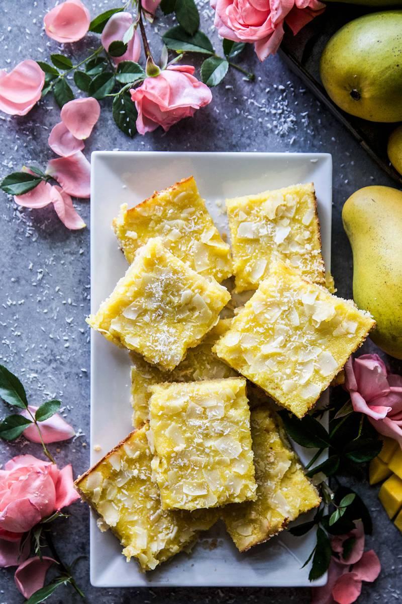 Mango Coconut Cookie Bars made with Harry & David Mangos