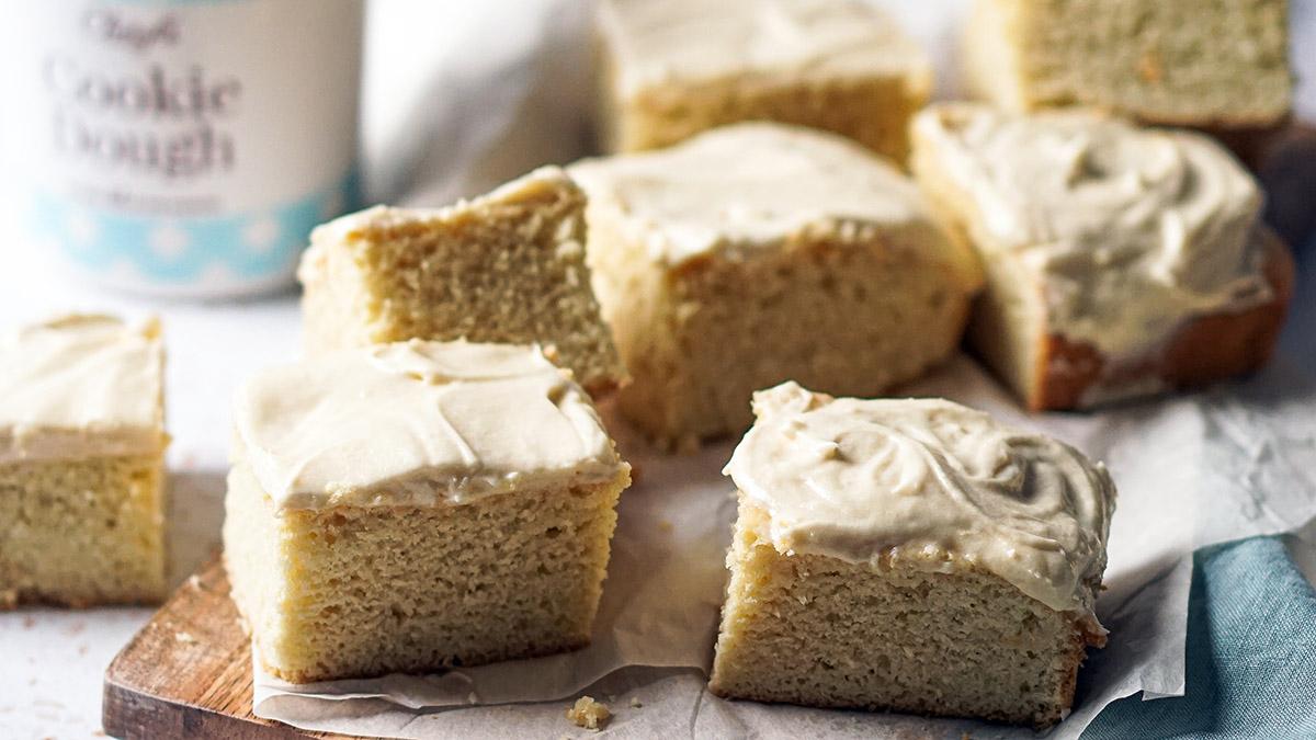 maple brown butter frosting bars: hero