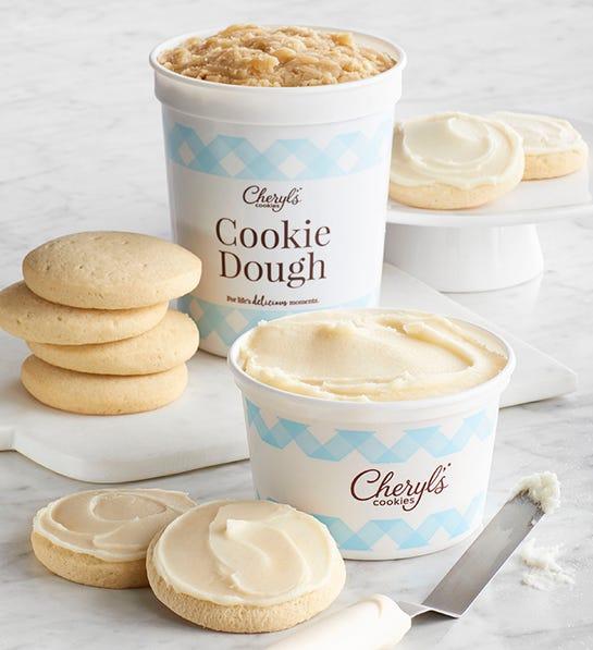 Photo of cookie dough and frosting set