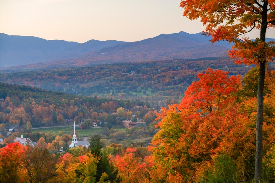 Photo of the fall foliage in Vermont