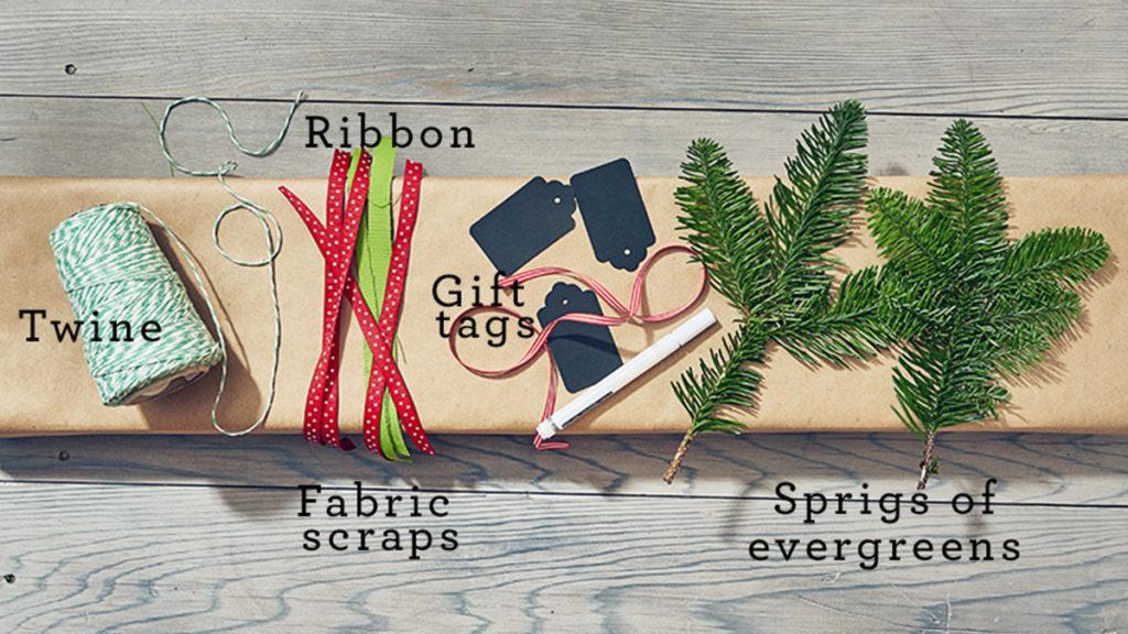 Photo of DIY gift wrapping materials