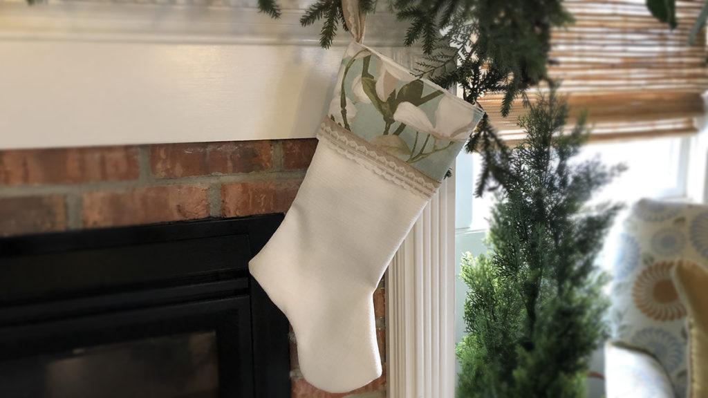 Photo of modern looking DIY Christmas stocking