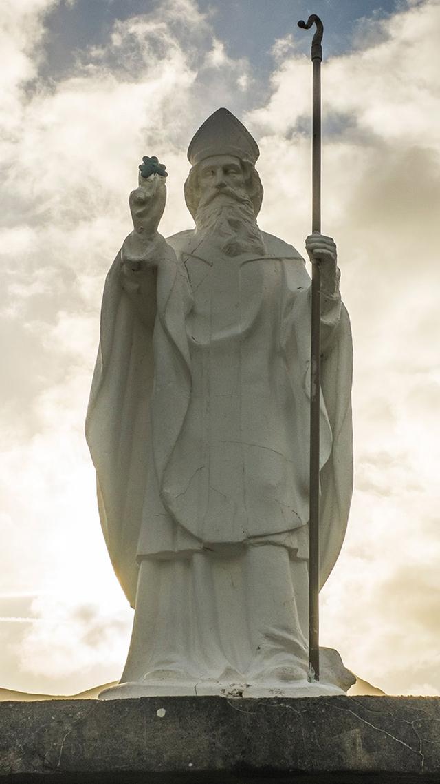 st. patrick's day: statue of saint patrick