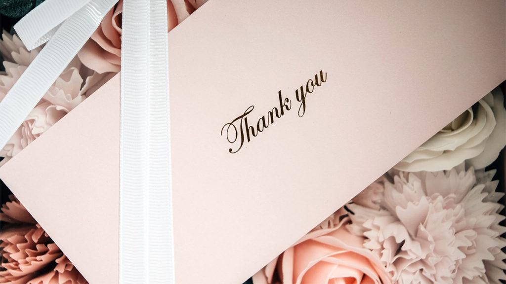 what to write in a thank you card: thank you card