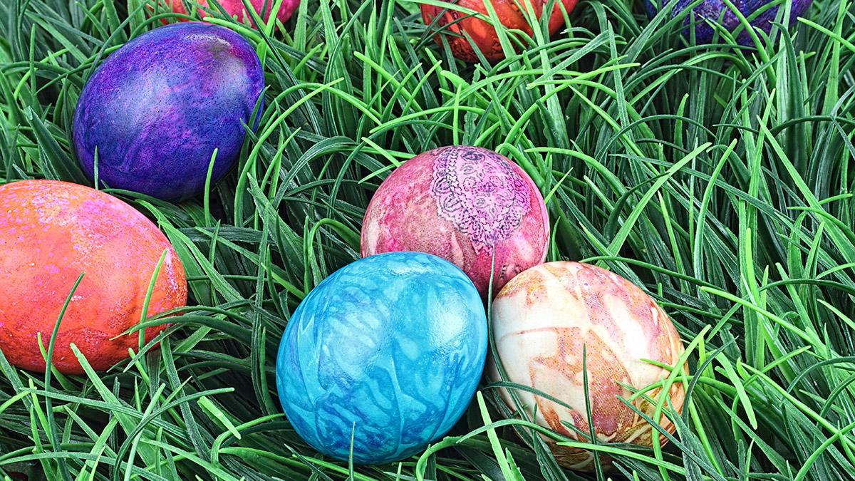 Easter egg designs with tie dye easter eggs