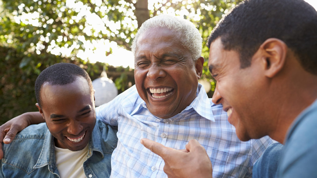 dad jokes father laughing with two songs