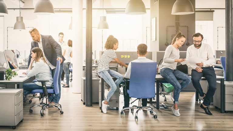 Photo of employees in an office