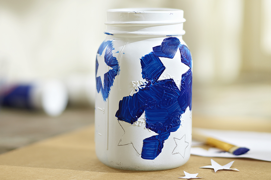 Photo of painted mason jar