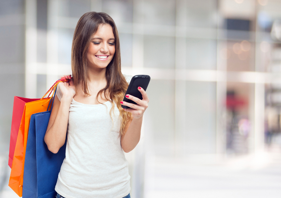 Photo of woman mobile shopping