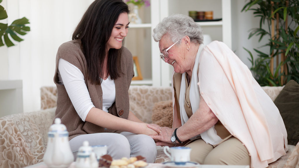 world kindness day with granddaughter spending time with grandmother