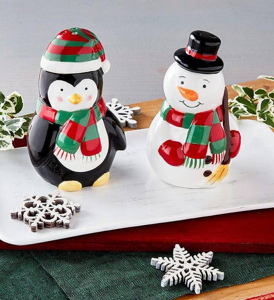 https://www.cheryls.com/blog/wp content/uploads///Penguin and Snowman Salt and Pepper Shakers