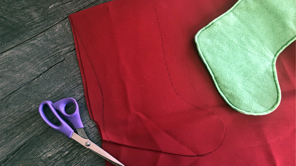 Photo of a Christmas stocking template