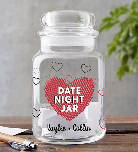 Valentines Day Gifts for New Couples with date night jar