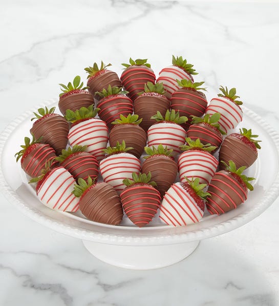 Valentines Day Gifts for New Couples with chocolate dipped strawberries