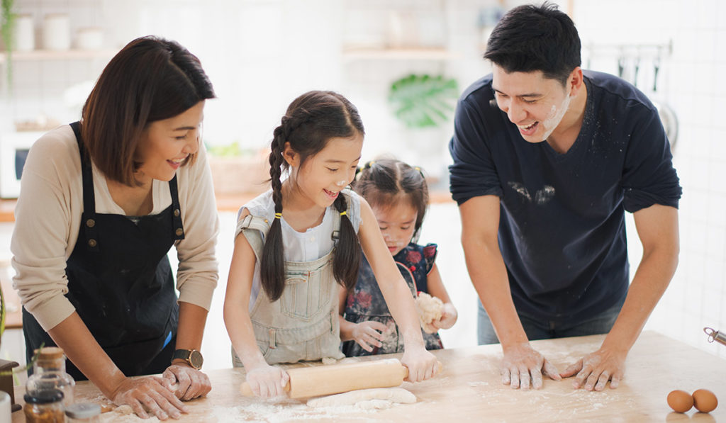 snow day activities: family bake off