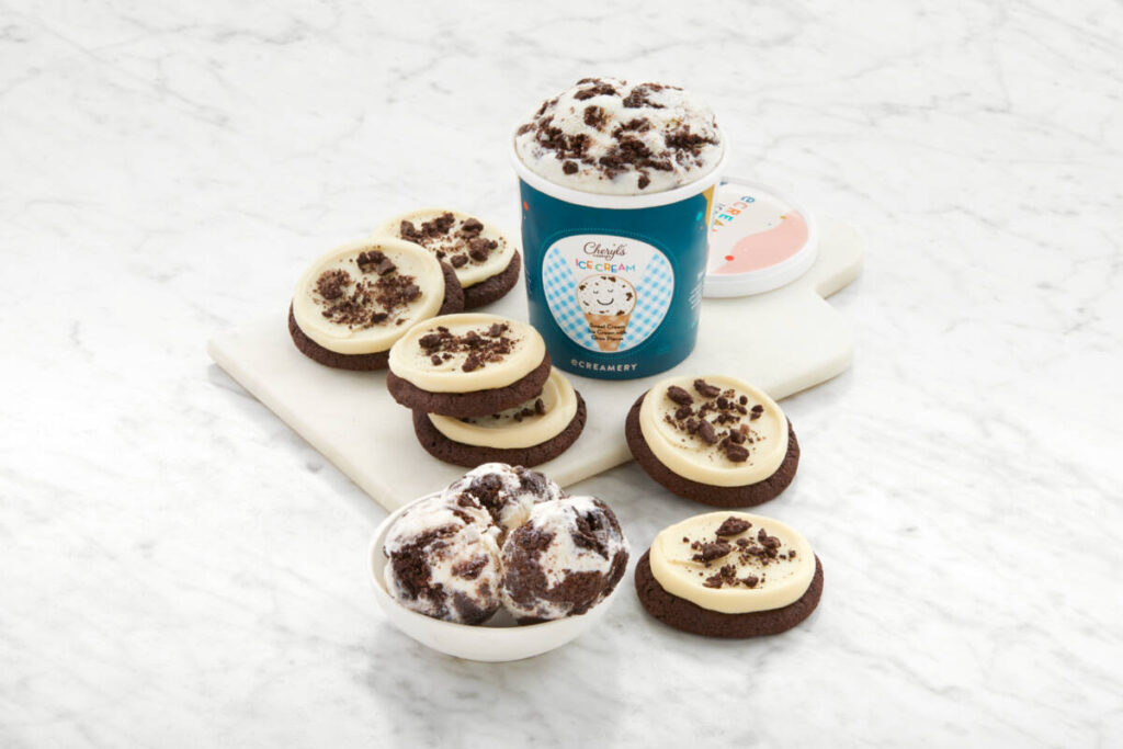 cheryls cookies ice cream line cookies and cream