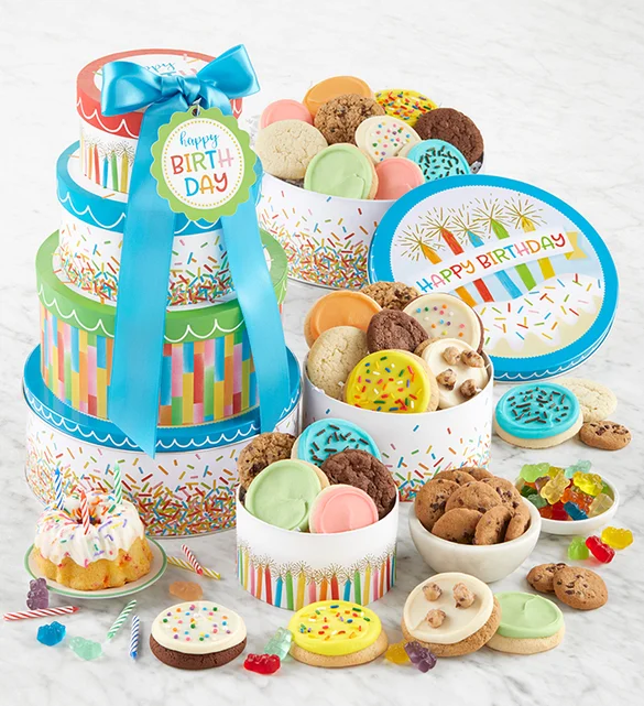 th birthday ideas cheryls cookies birthday gift tower